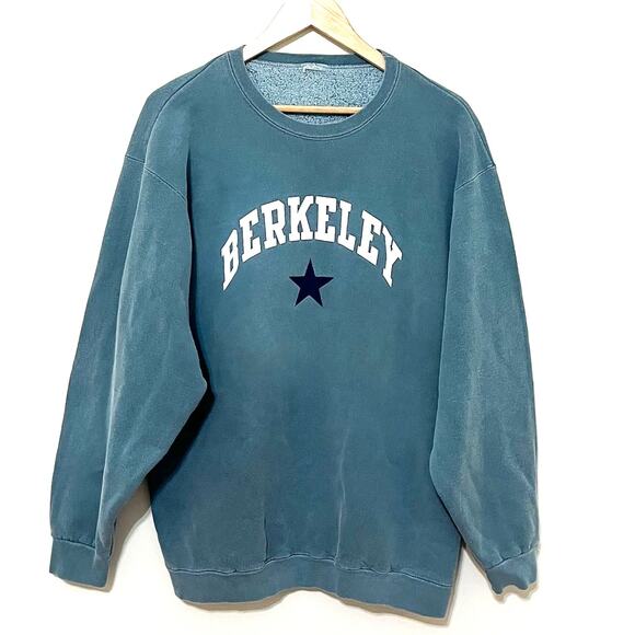 Vintage Tops - VTG 90s Y2K Berkeley Women Sweatshirt Large Green Preppy Coastal New England